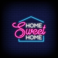 Home Sweet Home Neon Skilt