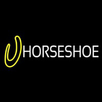 Horse Shoe Block Logo Neon Skilt