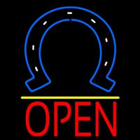 Horseshoe Logo Open Neon Skilt