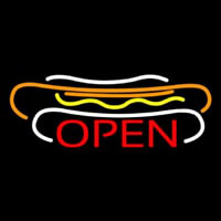 Hot Dogs Open Neon Skilt