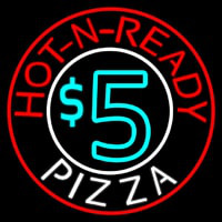 Hot N Ready Pizza Neon Skilt