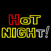 Hot Night Multicolor Neon Skilt