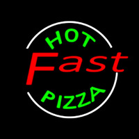 Hot Pizza Fast Neon Skilt