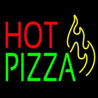Hot Pizza With Icon Neon Skilt