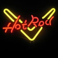 Hot Rod Desktop Neon Skilt