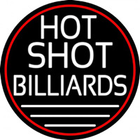 Hot Shot Billiards 5 Neon Skilt