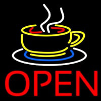 Hot Tea Open Neon Skilt