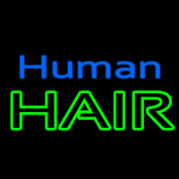 Human Hair Neon Skilt