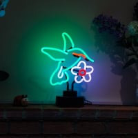 Hummingbird Desktop Neon Skilt