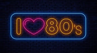 I 80s Neon Skilt