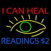 I Can Heal Readings With Eye Neon Skilt