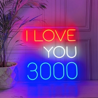 I Love You 3000 Neon Skilt