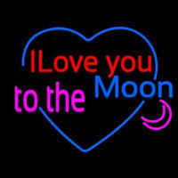 I Love You To The Moon Neon Skilt