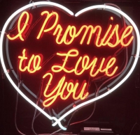 I Promise To Love You Neon Skilt