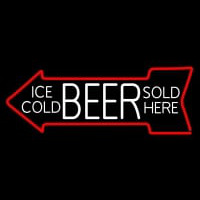 Ice Cold Beer Sold Here Neon Skilt