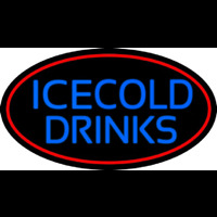 Ice Cold Drinks Neon Skilt