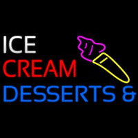 Ice Cream And Desserts Neon Skilt