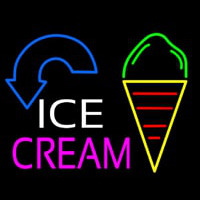 Ice Cream Arrow Neon Skilt
