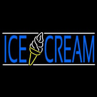 Ice Cream Cone In Between Neon Skilt