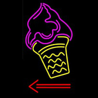 Ice Cream Cone Neon Skilt