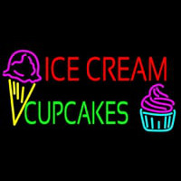 Ice Cream Cupcakes Neon Skilt