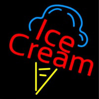Ice Cream Logo Neon Skilt