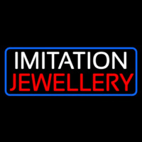 Imitation Jewelry Blue Border Neon Skilt