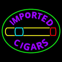 Imported Cigars With Graphic Neon Skilt