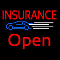 Insurance Car Logo Open Neon Skilt