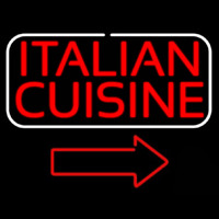 Italian Cuisine Neon Skilt