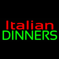 Italian Dinners Neon Skilt