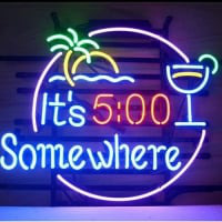 Its 500 Somewhere Øl Bar Åben Neon Skilt