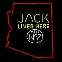 Jack Daniels Jack Lives Here Arizona Neon Skilt