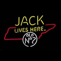 Jack Daniels Jack Lives Here Tennessee Whiskey Neon Skilt