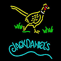 Jack Daniels and Pheasant Logo Neon Skilt