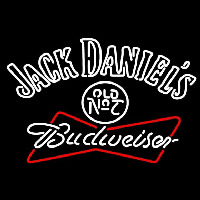 Jack Daniels with Budweiser Neon Skilt