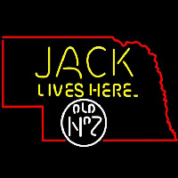 Jack Lives Here Nebraska Neon Skilt