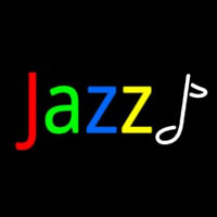 Jazz Multicolor And White Note Neon Skilt