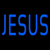 Jesus Blue Neon Skilt