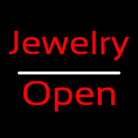 Jewelry Cursive Open White Line Neon Skilt