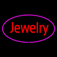Jewelry Purple Oval Neon Skilt