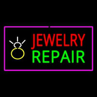 Jewelry Repair Rectangle Purple Neon Skilt