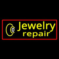 Jewelry Repair Red Border Neon Skilt