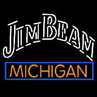 Jim Beam Michigan Logo Neon Skilt
