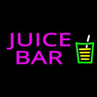 Juice Bar Pink Te t Glass Logo Neon Skilt