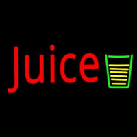 Juice With Glass Neon Skilt
