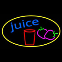 Juice With Glass Neon Skilt