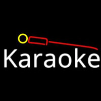 Karaoke And Microphone 1 Neon Skilt