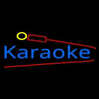 Karaoke And Microphone Neon Skilt