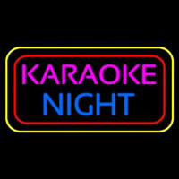 Karaoke Night Colorful Neon Skilt